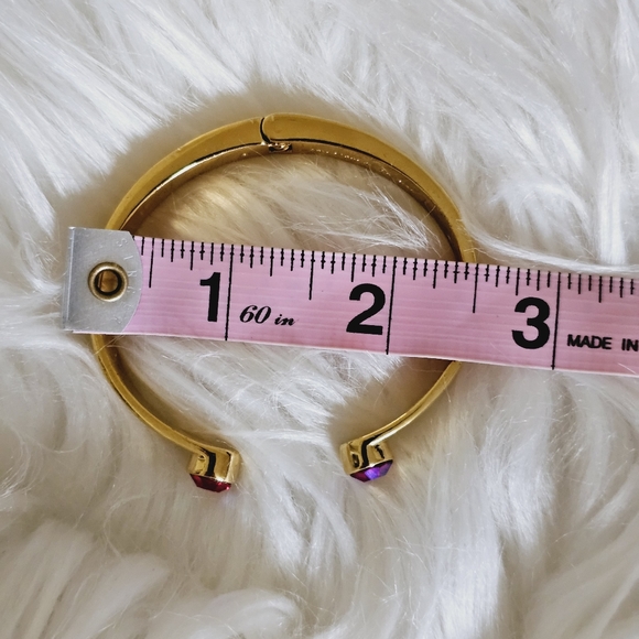 NWOT Kate Spade Forever Gems Hinge Bracelet in Pink - Picture 3 of 3